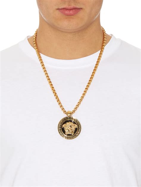 versace chain total black|versace necklaces men's.